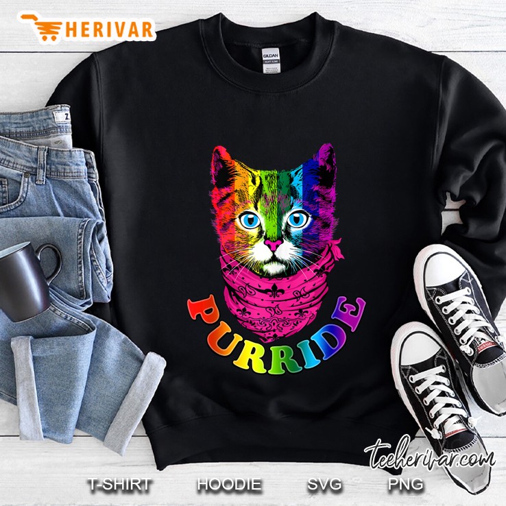 Purride Cat - Pride Cat Gay Pride Tank Top Sweatshirt