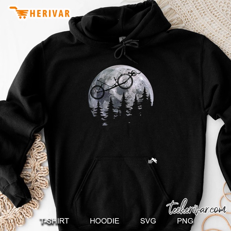 Recumbent Bicycle Moon Ride Hoodie