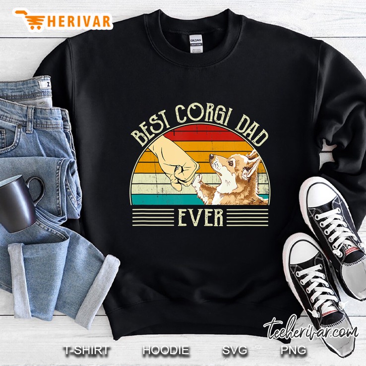 Retro Vintage Best Corgi Dad Ever Sweatshirt