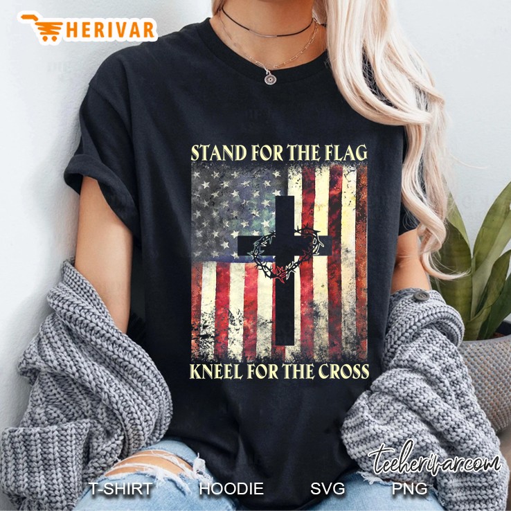 Stand For The Flag Kneel For The Cross Ladies Tee