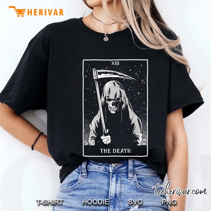 The Death Grim Reaper Tarot Card Major Arcana Occult Wicca Ladies Tee