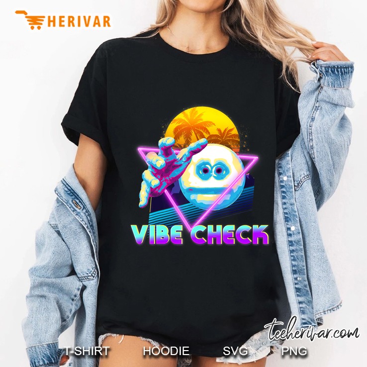 Vibe Check Retro 80S Vaporwave Emoji Dank Meme Ladies Tee