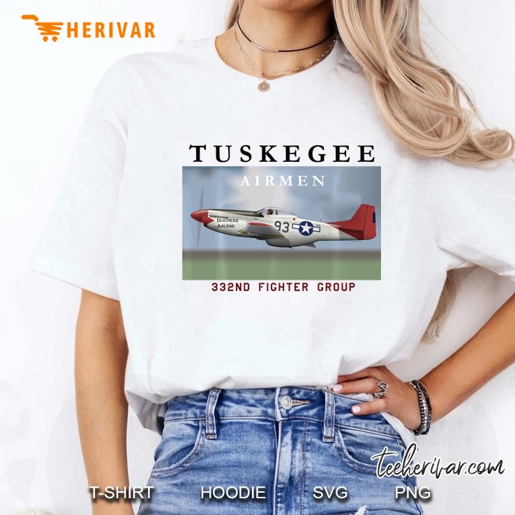 332 Fg Tuskegee Airmen P-51 Ladies Tee
