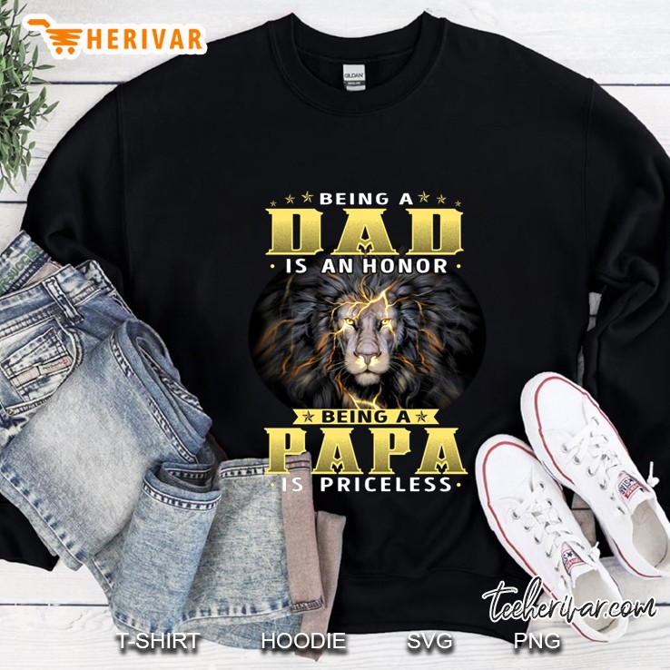 Being A Dad Is An Honor Being Papa Is Priceless Lion Version Mugs