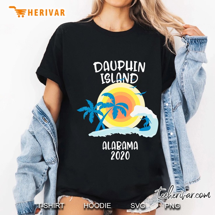 Dauphin Island Alabama Vacation Surf Beach Family Trip Gift Ladies Tee