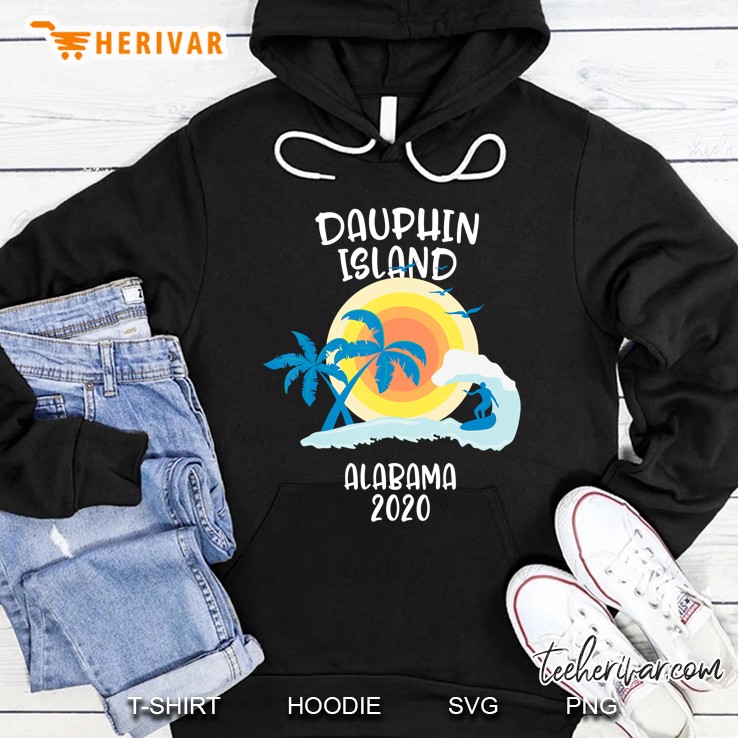Dauphin Island Alabama Vacation Surf Beach Family Trip Gift Hoodie