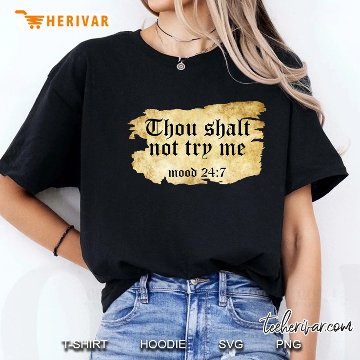 Fake Scripture Quote Thou Shall Not Try Me Old Torn Paper Ladies Tee
