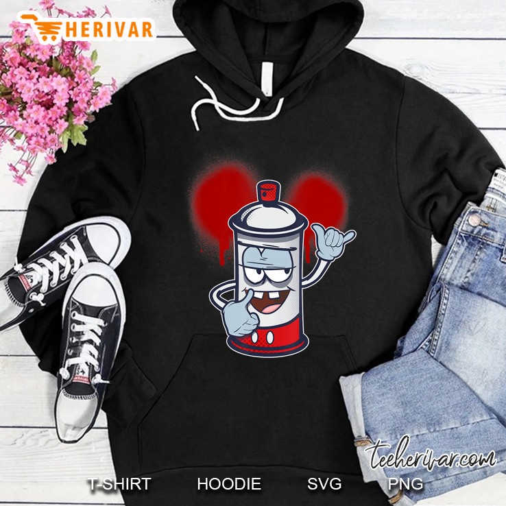 Happy Dancing Graffiti Spray Can Character Gift Hoodie