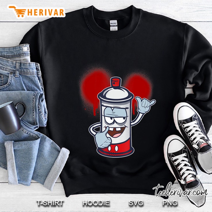 Happy Dancing Graffiti Spray Can Character Gift Sweatshirt
