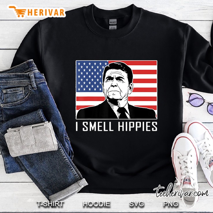 I Smell Hippies Ronald Reagan Gift Sweatshirt