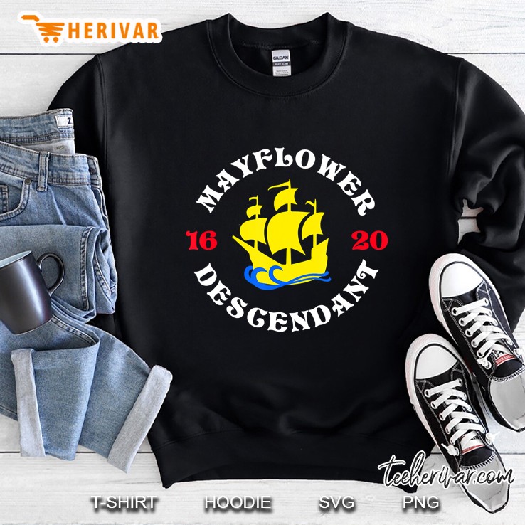 Mayflower Descendant Pilgrim Ship Sweatshirt