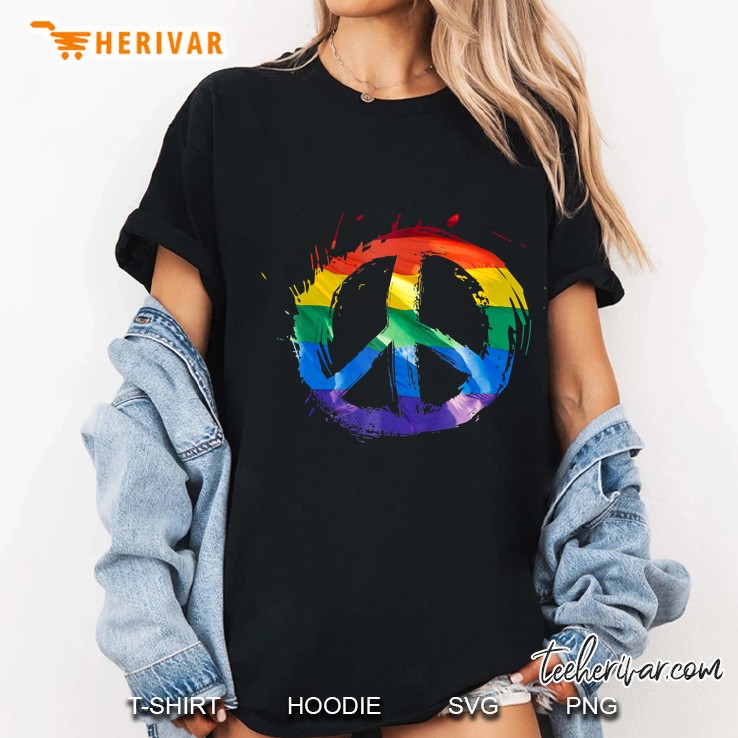Peace And Happiness Pride Ladies Tee