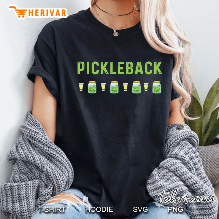 Pickleback Shot And Whiskey Hoodie