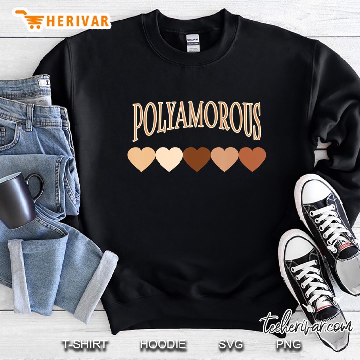 Polyamorous Multi Colored Hearts Sweatshirt