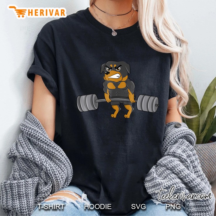 Rottweiler Weightlifting Bodybuilding Ladies Tee