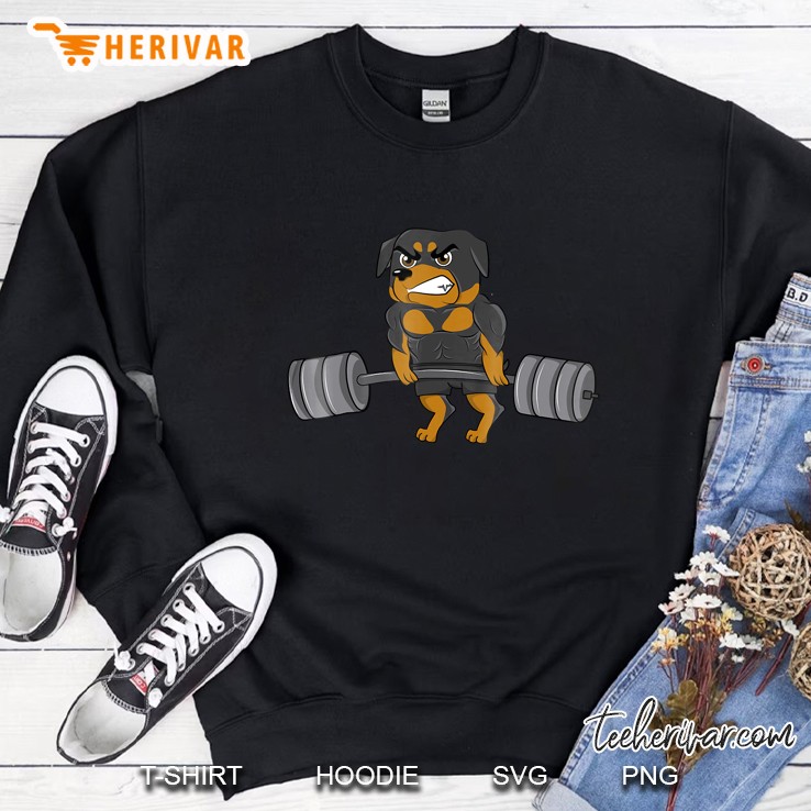Rottweiler Weightlifting Bodybuilding Sweatshirt