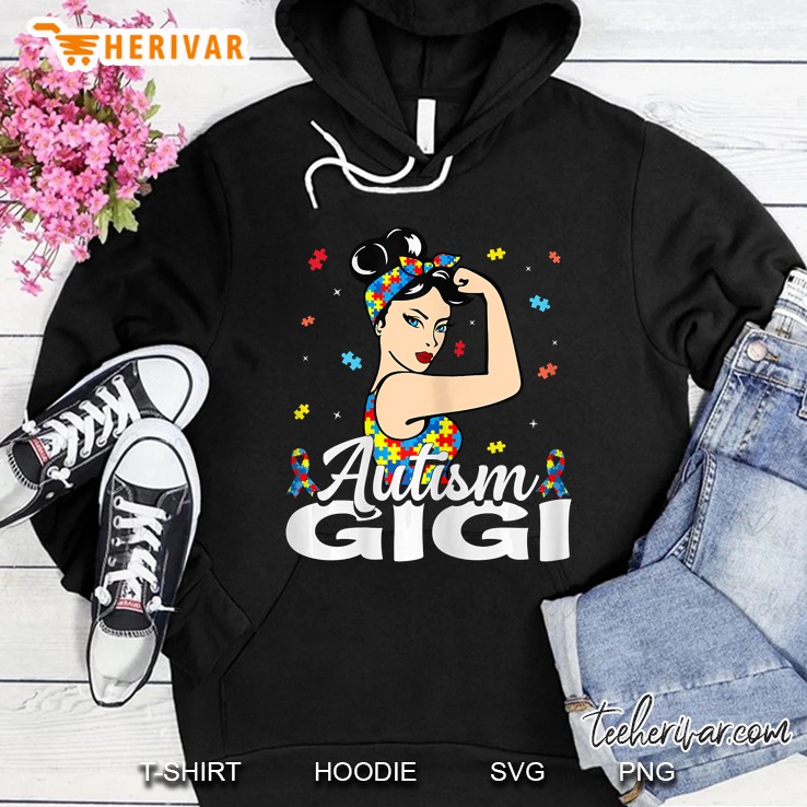Womens Funny Autism Awareness Gifts Autistic Autism Gigi Hoodie