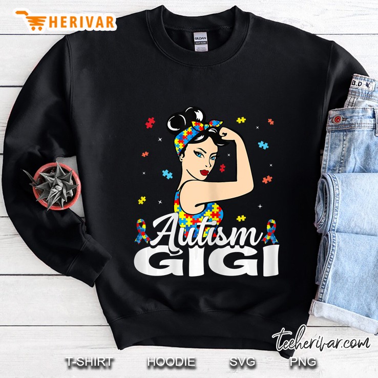 Womens Funny Autism Awareness Gifts Autistic Autism Gigi Sweatshirt