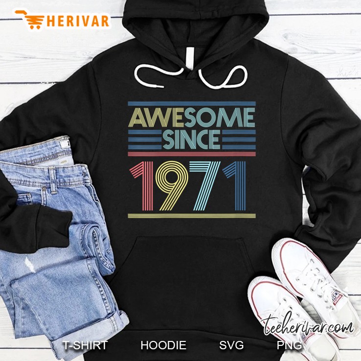 Vintage 49Th Birthday Gifts - Awesome Since 1971 Ver2 Hoodie