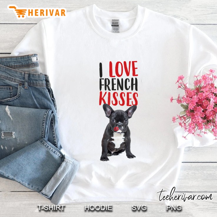 I Love French Kisses French Bulldog Doggy Sweatshirt
