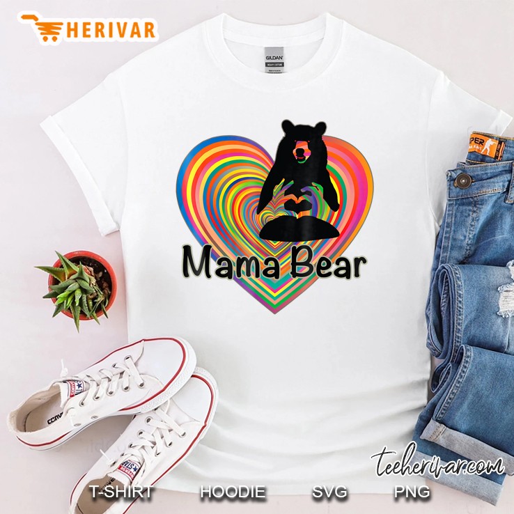 Mama Bear Pride Lgbt Gift Rainbow Transgender Shirt