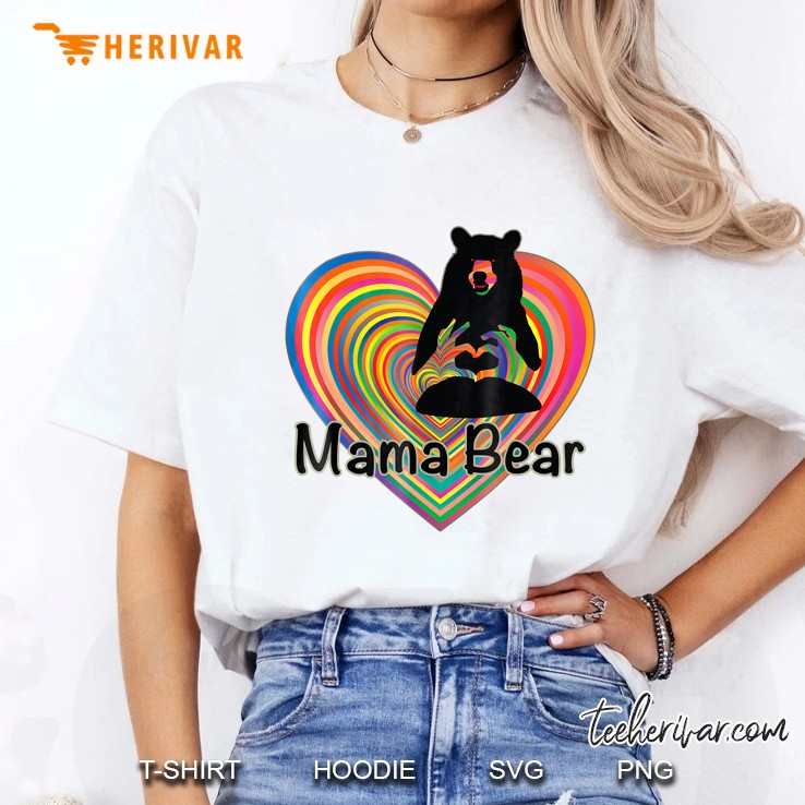 Mama Bear Pride Lgbt Gift Rainbow Transgender Hoodie