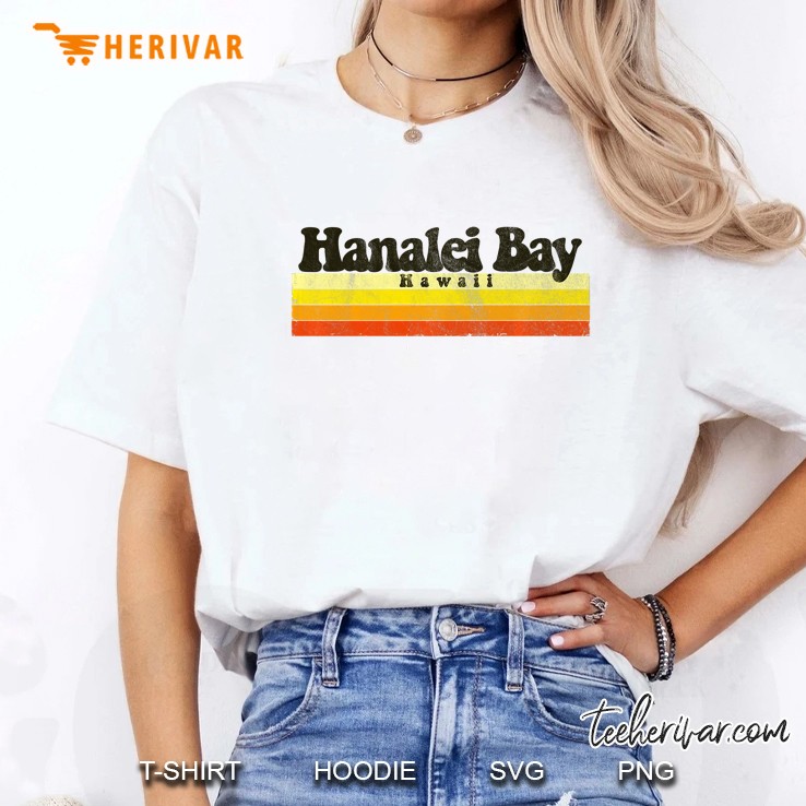 Vintage Retro 70S 80S Hanalei Bay, Hawaii Premium Ladies Tee