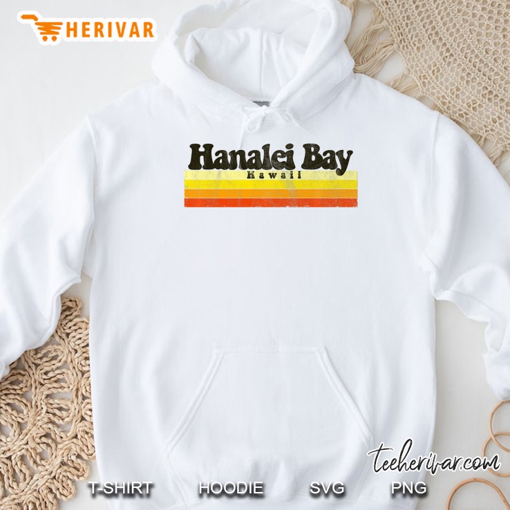 Vintage Retro 70S 80S Hanalei Bay, Hawaii Premium Hoodie