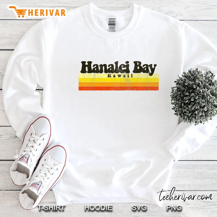 Vintage Retro 70S 80S Hanalei Bay, Hawaii Premium Sweatshirt