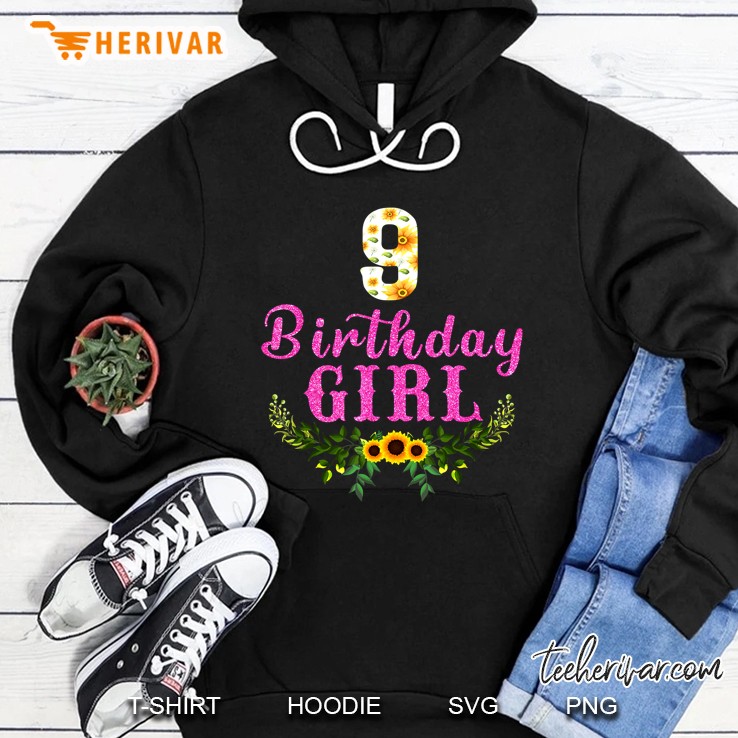 9Th Birthday Gift Floral Sunflower 9 Years Old For Girl Kids Mugs