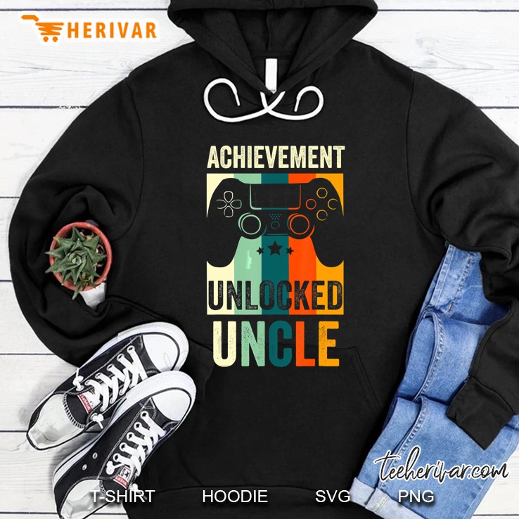 Achievement Unlocked New Uncle Gift For Gamers Hoodie