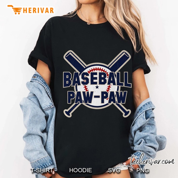 Baseball Paw-Paw Softball Papa Funny Father Day Gift Grandpa Premium Ladies Tee