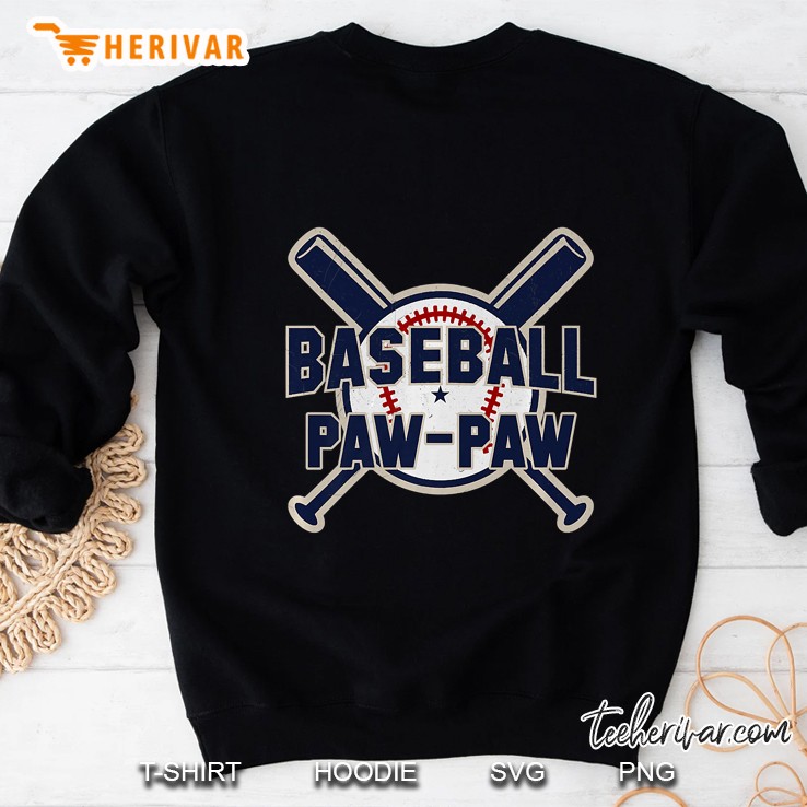 Baseball Paw-Paw Softball Papa Funny Father Day Gift Grandpa Premium Sweatshirt