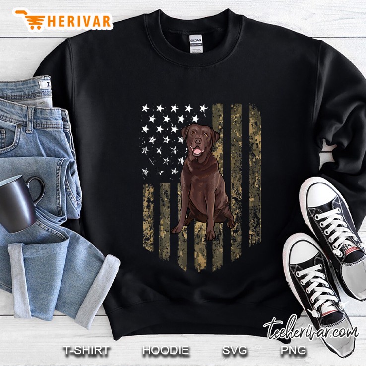 Camo American Flag Chesapeake Bay Retriever 4Th Of July Usa Sweatshirt