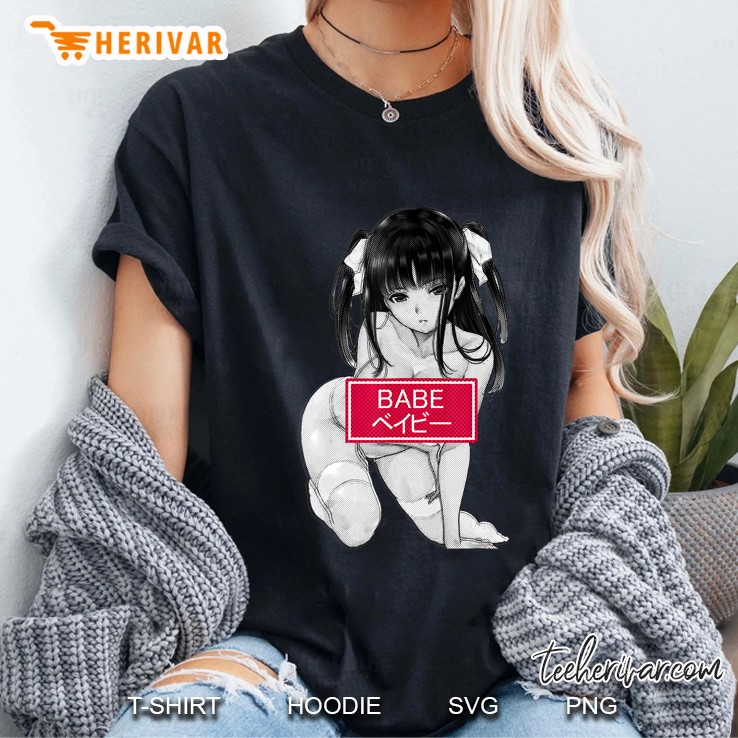 Hentai Waifu Material Anime Manga Comics Tee Ahegao Cosplay Ladies Tee