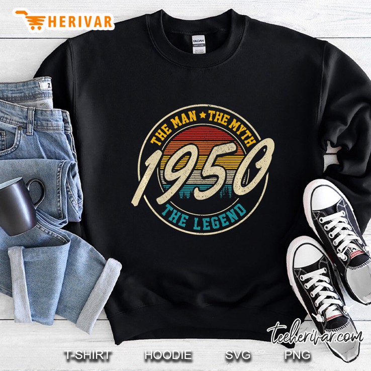 Mens 70Th Birthday Gift Vintage 1950 The Man The Myth The Legend Premium Sweatshirt
