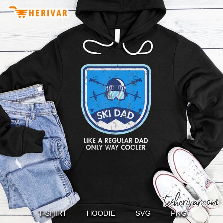 Mens Ski Dad Skiing Snowboard Skier Mountains Outfit Gift Hoodie