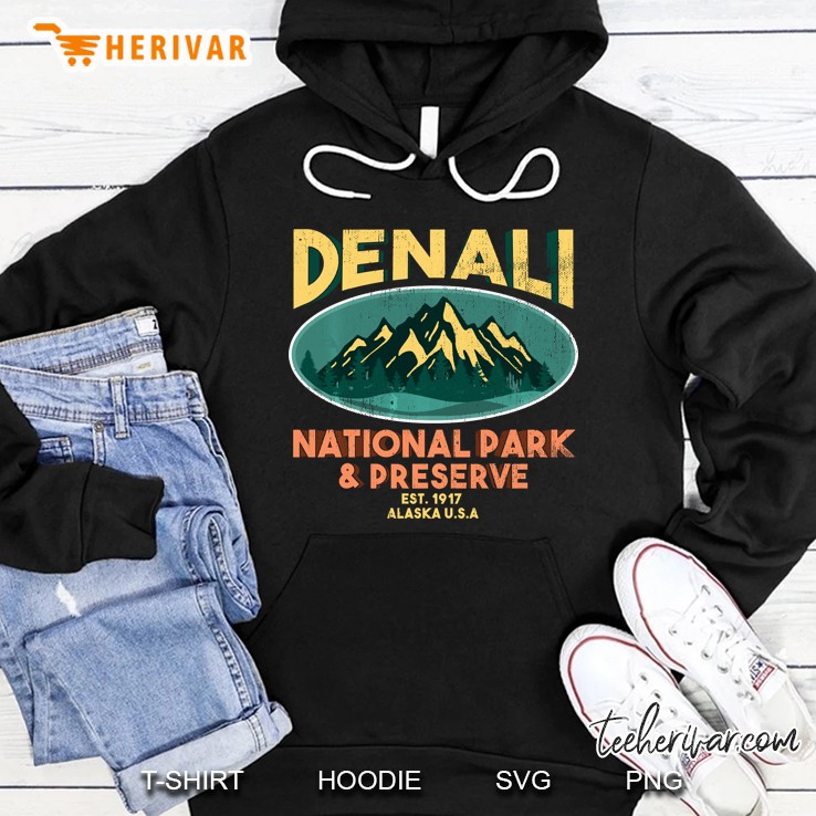 Mt Mount Denali National Park Alaska Bear Hoodie