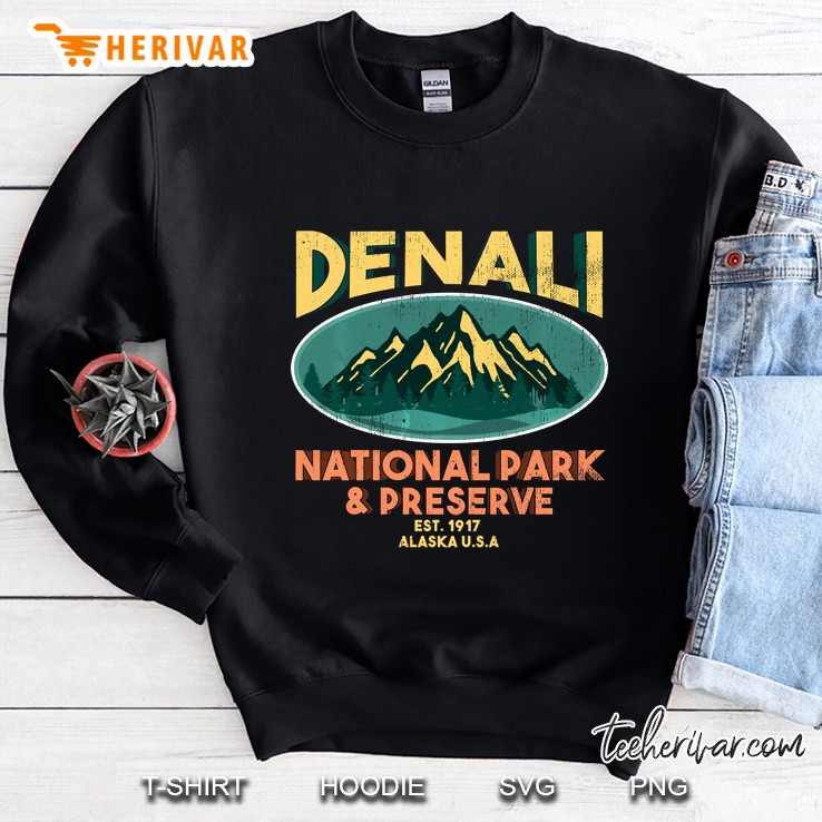 Mt Mount Denali National Park Alaska Bear Sweatshirt