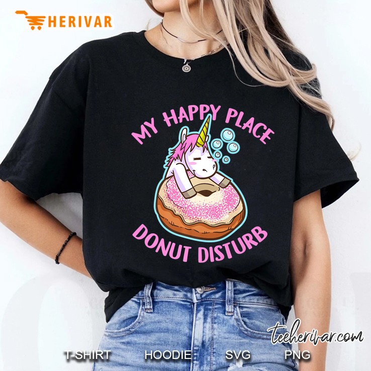 My Happy Place Donut Disturb Unicorn Premium Hoodie