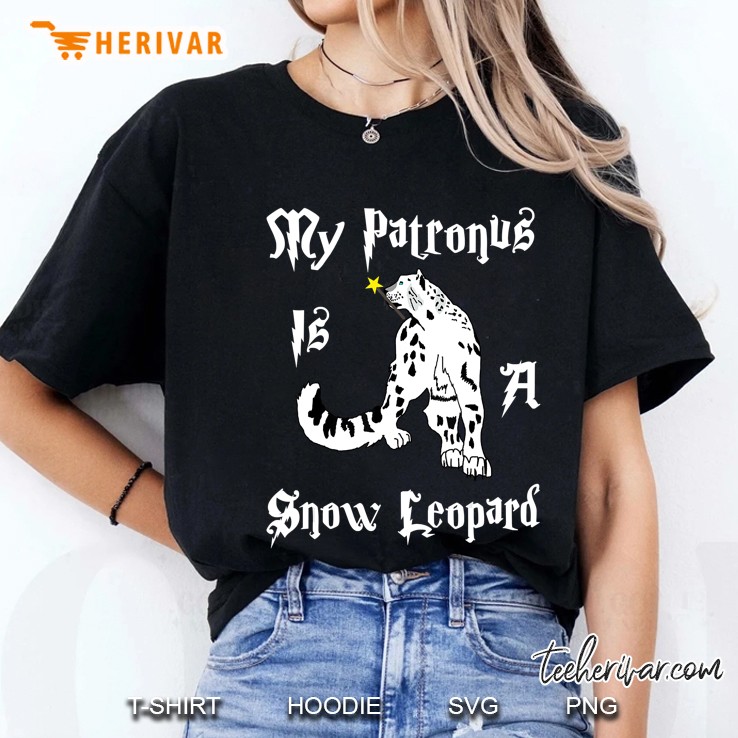 My Patronus Is A Snow Leopard Magical Feline Big Cat Ladies Tee