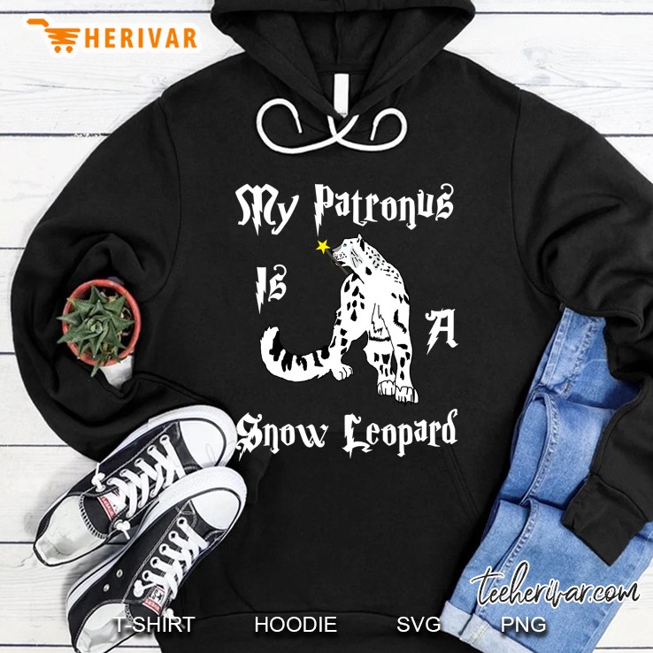 My Patronus Is A Snow Leopard Magical Feline Big Cat Hoodie