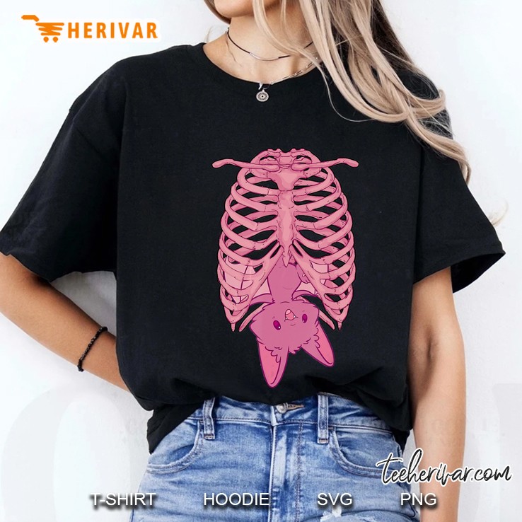 Nu Goth Bat Pastel Goth Skeleton Ladies Tee