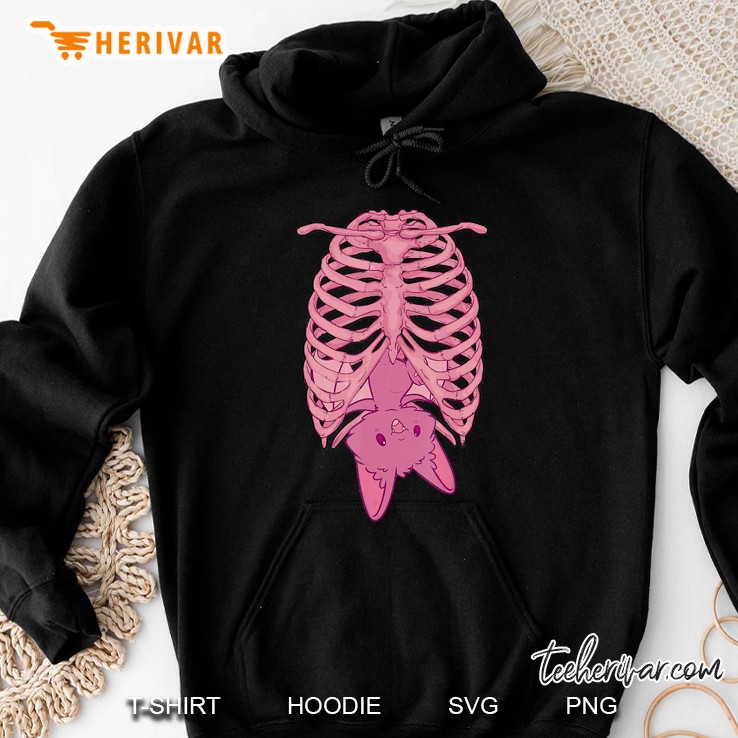 Nu Goth Bat Pastel Goth Skeleton Hoodie
