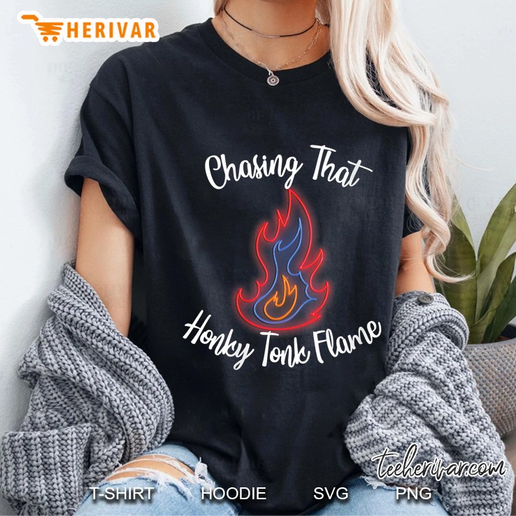 Womens Chasing That Honky Tonk Flame V-Neck Hoodie