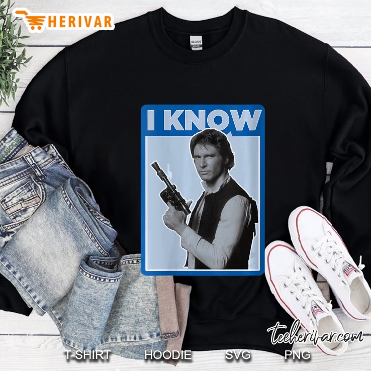Womens Star Wars Han Solo I Know Couples V-Neck Sweatshirt