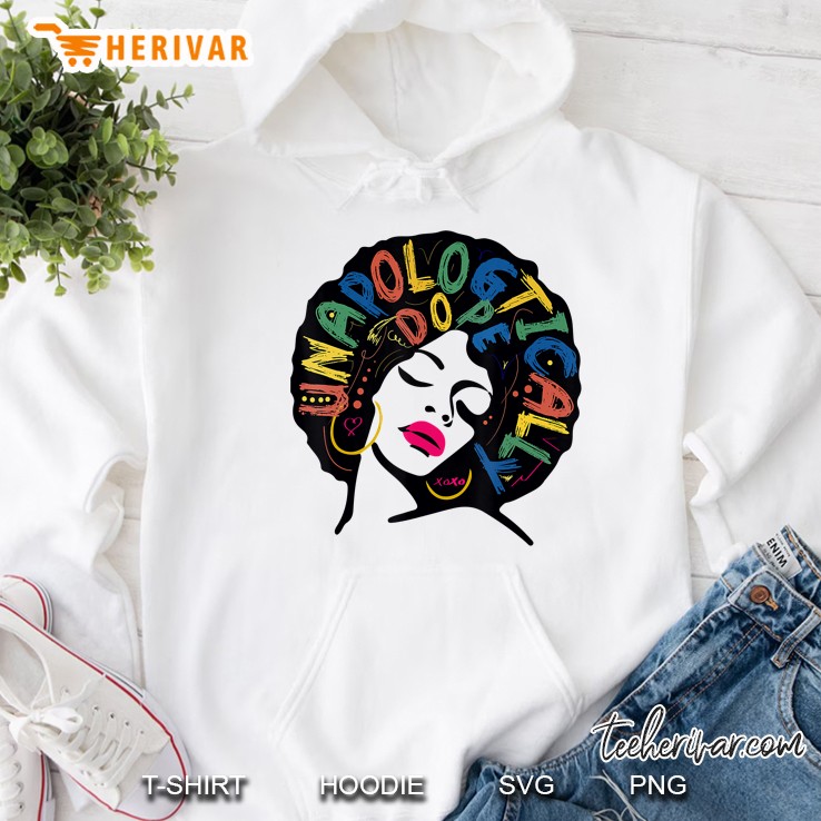 Melanin Strong Afro Woman Queen Black History Month Gift Hoodie