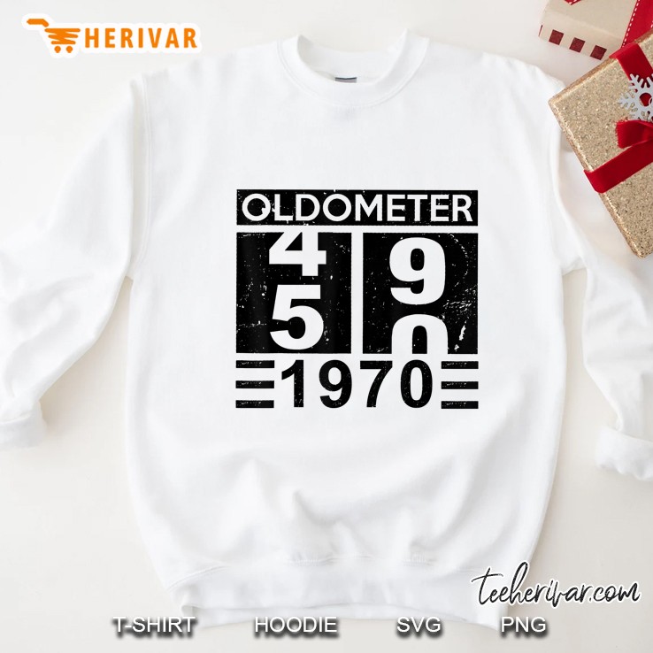 Oldometer 49 50 Born In 1970 Funny Birthday Gift Dad Sweatshirt
