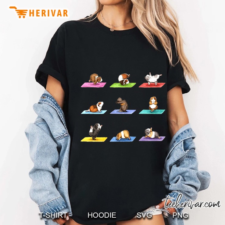 Guinea Pig Yoga Figures Version Ladies Tee