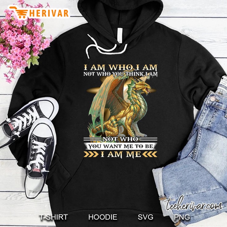 I Am Who I Am Not Who You Think I Am Not Who You Want Me To Be Dragon Version Hoodie